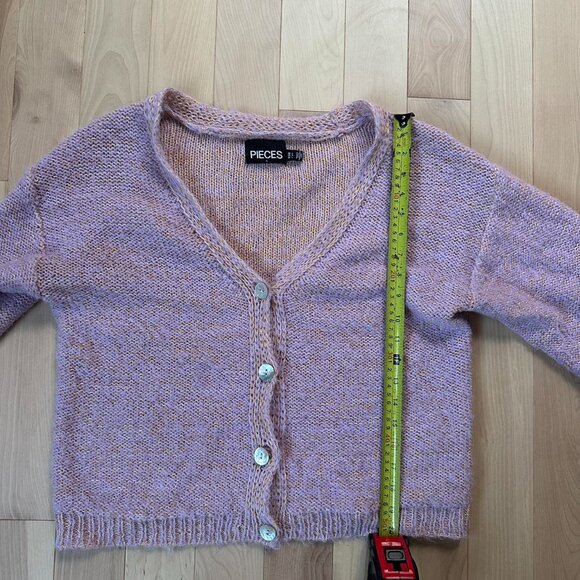 Pieces Women's Purple and Pink Cardigan - Picture 7 of 8